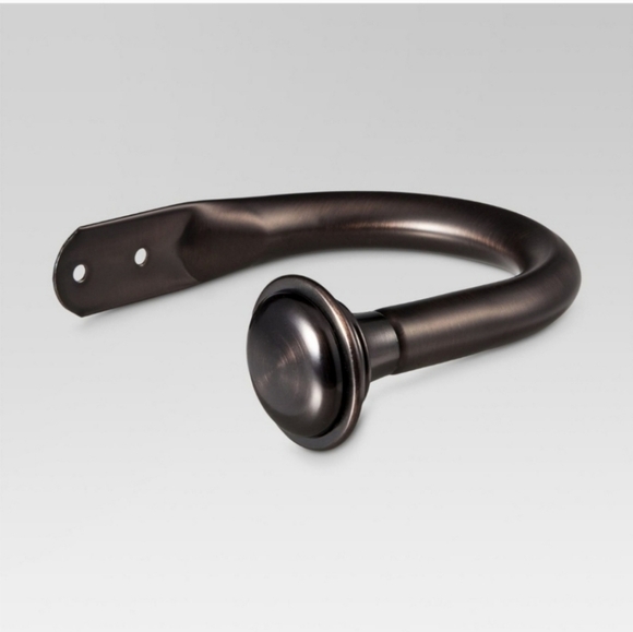 Threshold Oil-Rubbed Bronze Curtain Holdbacks NEW - Picture 3 of 11